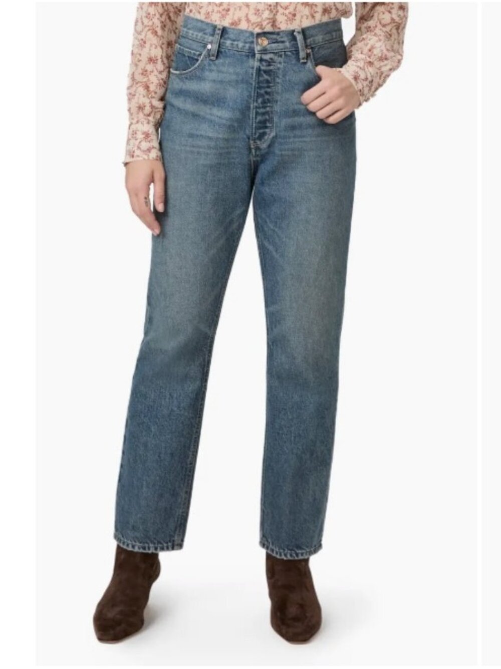 NWT PAIGE Billy High Waist Ankle Straight Leg Jeans Size 26